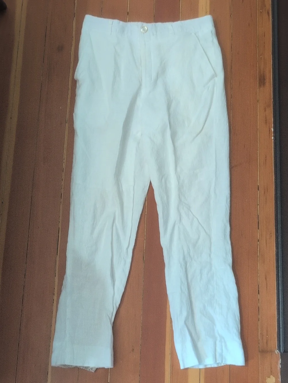 Prestige - Men's White Lightweight Linen Pants
